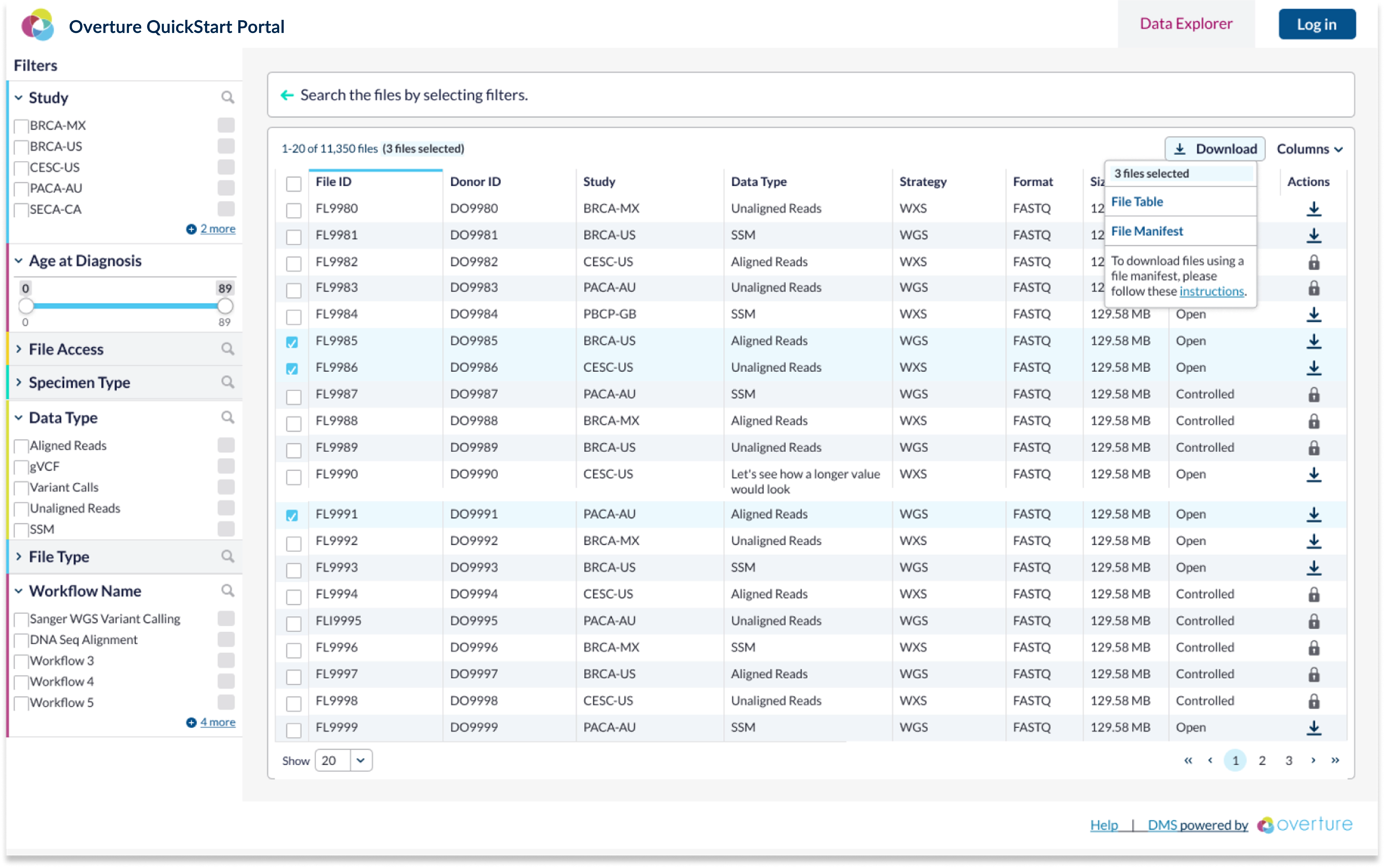 Overture QuickStart Portal screenshot